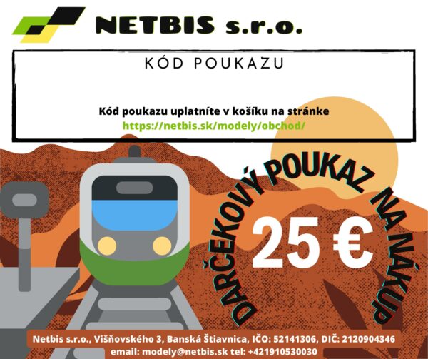 Darčekový kupón v hodnote 25€