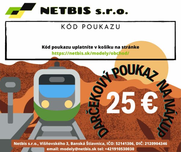 Darčekový kupón v hodnote 25€