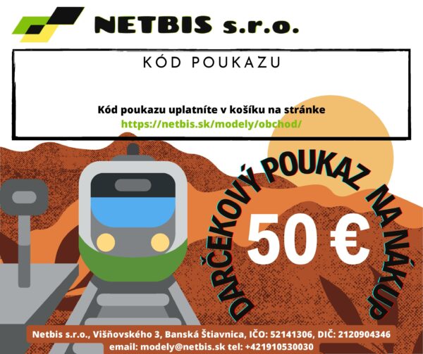 Darčekový kupón v hodnote 50€