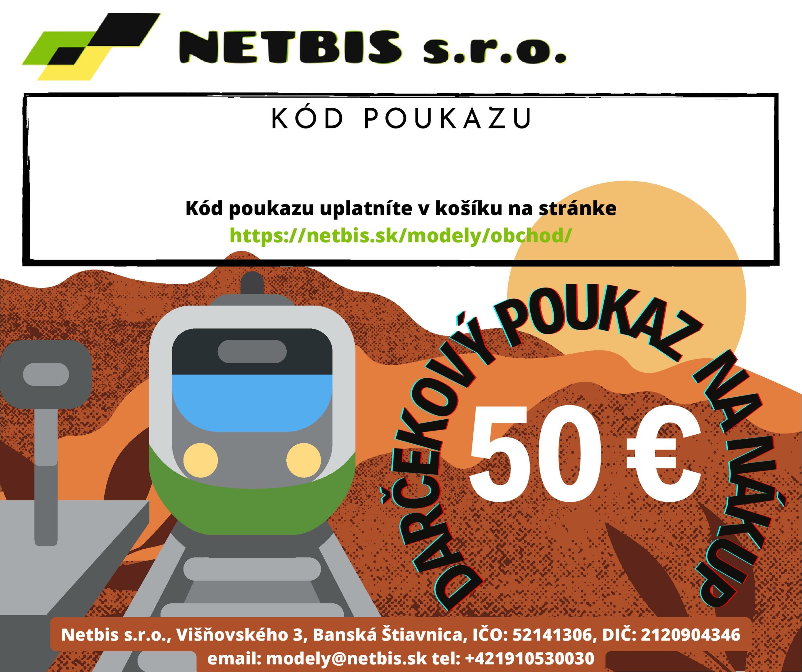 Darčekový kupón v hodnote 50€